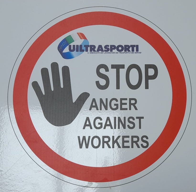 Trasporto aereo, la campagna Uiltrasporti "Stop anger against workers"